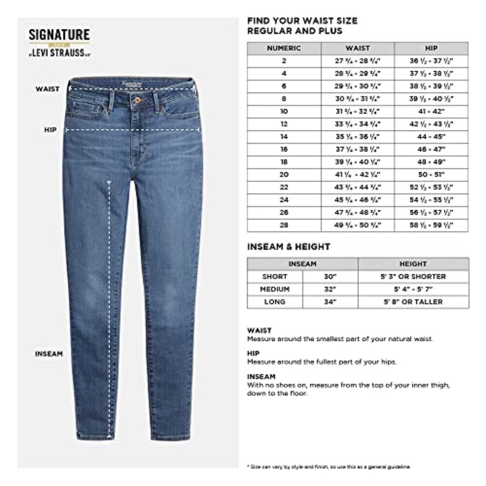 Levi's Strauss Signature Mid Rise Slim Jeans Size 6L Women's - Picture 13 of 13